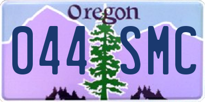 OR license plate 044SMC