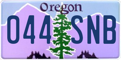 OR license plate 044SNB