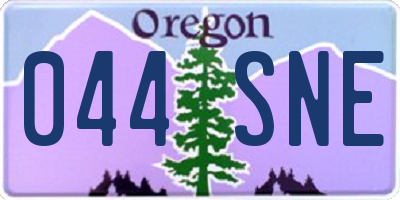 OR license plate 044SNE