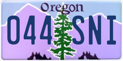 OR license plate 044SNI