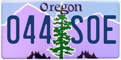 OR license plate 044SOE