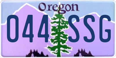 OR license plate 044SSG