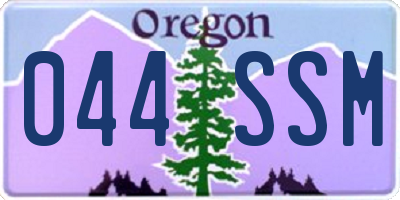 OR license plate 044SSM