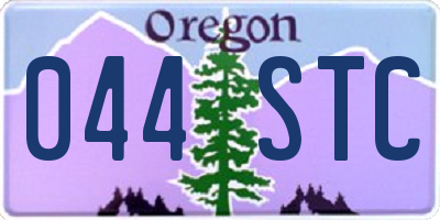 OR license plate 044STC