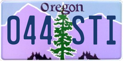OR license plate 044STI