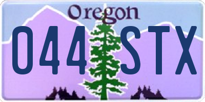 OR license plate 044STX