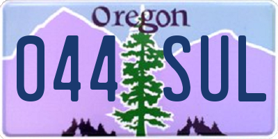 OR license plate 044SUL