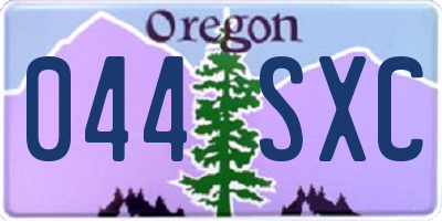 OR license plate 044SXC