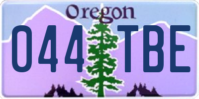 OR license plate 044TBE