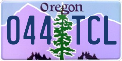 OR license plate 044TCL