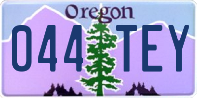 OR license plate 044TEY
