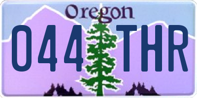 OR license plate 044THR