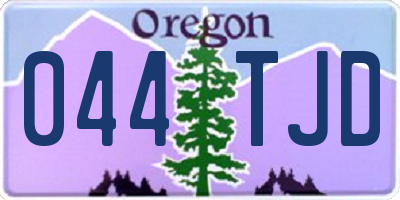 OR license plate 044TJD