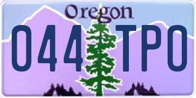 OR license plate 044TPO