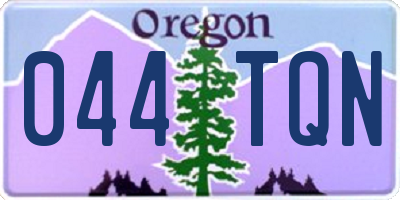 OR license plate 044TQN