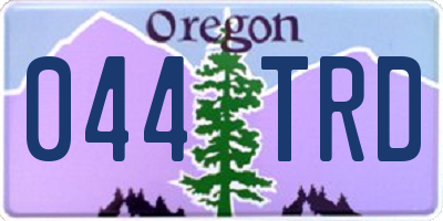 OR license plate 044TRD