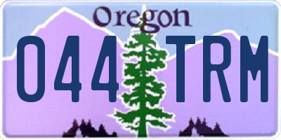 OR license plate 044TRM