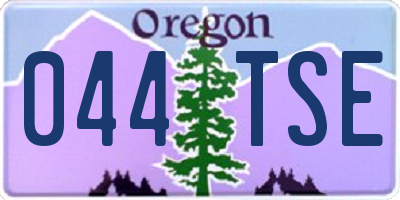 OR license plate 044TSE