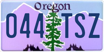 OR license plate 044TSZ