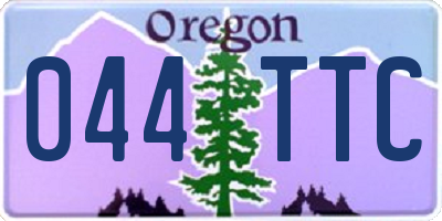 OR license plate 044TTC