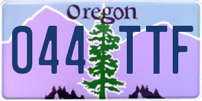 OR license plate 044TTF