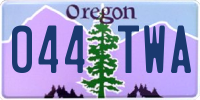 OR license plate 044TWA