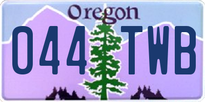 OR license plate 044TWB