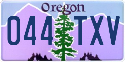 OR license plate 044TXV