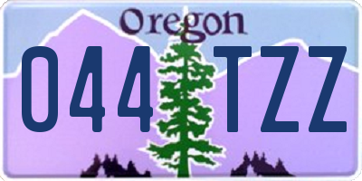 OR license plate 044TZZ