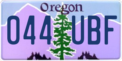 OR license plate 044UBF
