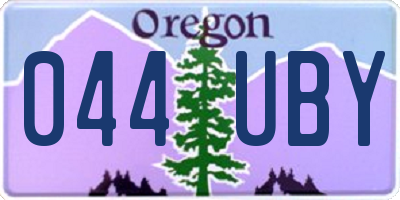 OR license plate 044UBY