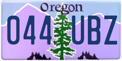 OR license plate 044UBZ