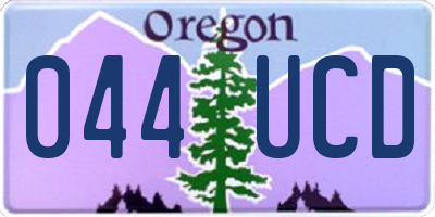 OR license plate 044UCD