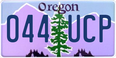 OR license plate 044UCP