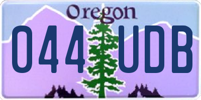 OR license plate 044UDB