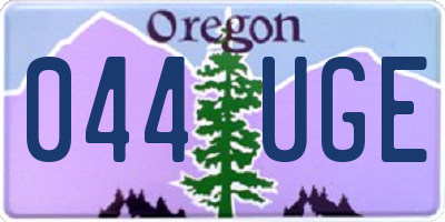 OR license plate 044UGE