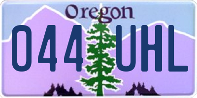 OR license plate 044UHL