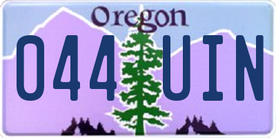 OR license plate 044UIN