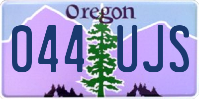 OR license plate 044UJS