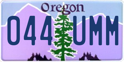 OR license plate 044UMM