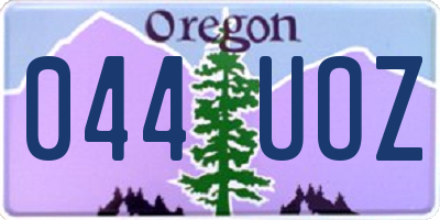 OR license plate 044UOZ