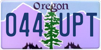 OR license plate 044UPT