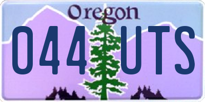 OR license plate 044UTS
