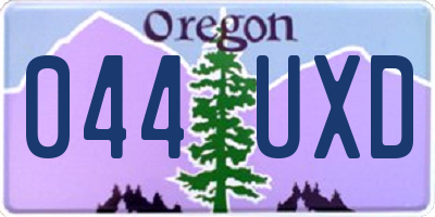 OR license plate 044UXD
