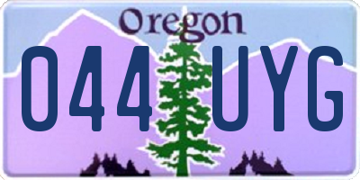 OR license plate 044UYG