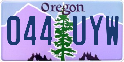 OR license plate 044UYW