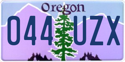 OR license plate 044UZX