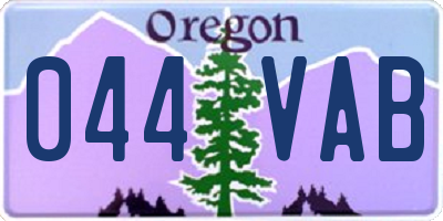 OR license plate 044VAB