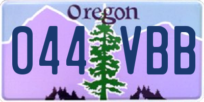 OR license plate 044VBB