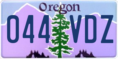 OR license plate 044VDZ